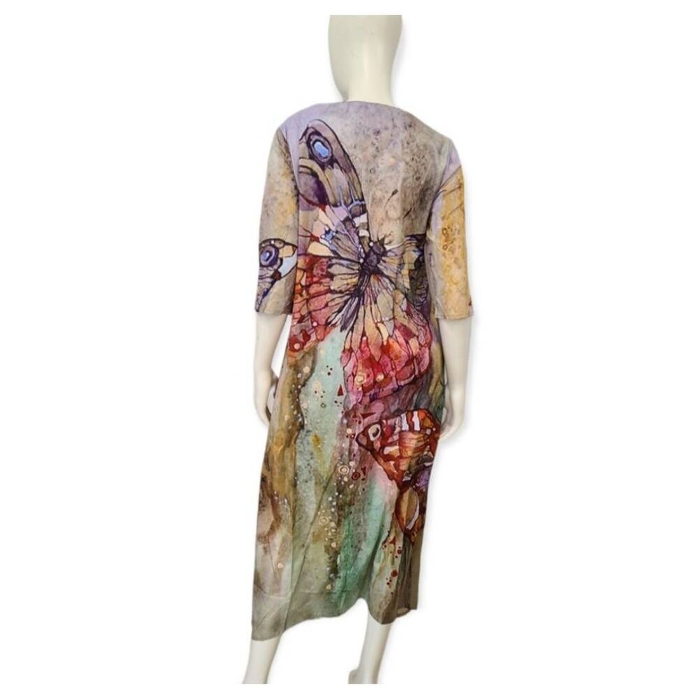 JustFashionNow NEW TAGS Butterfly Print Maxi Dress Medium - Picture 4 of 7